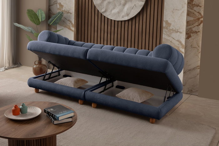 Atelier Del Sofa Gloria - Sofá de 3 plazas Azul marino